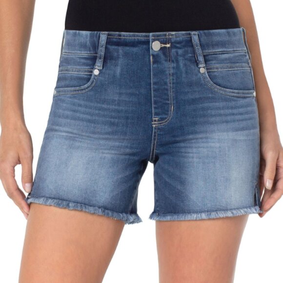 Liverpool Jeans Company - GIA Glider Short w/ Fray - Picture 1 of 3